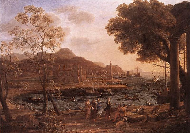 Claude Lorrain Harbour Scene with Grieving Heliades dfg